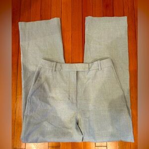 & Other Stories Size 8 High Rise Pants Trousers Grey Straight Leg Wool Blend